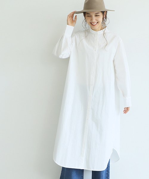 バンドカラーシャツワンピース コカ Coca D Fashion バンドカラーシャツワンピース コカ Coca D Fashion