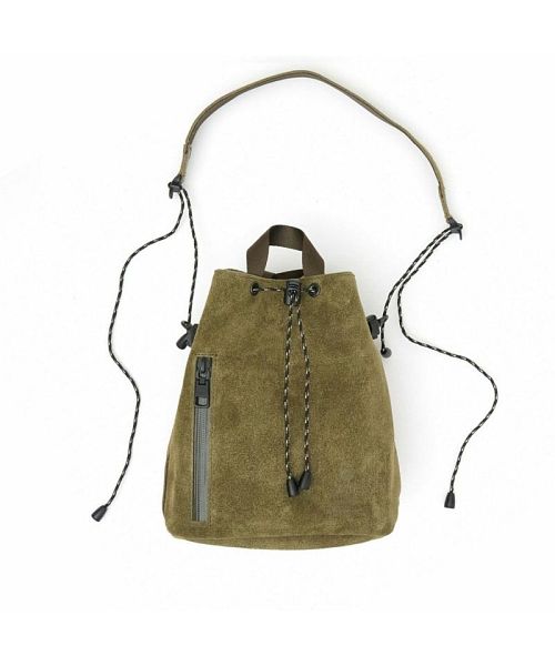 AS2OV アッソブ WP SUEDE DRAW STRING 正規品 GENERAL STORE UNBY GOODS BAG－KHAKI 訳ありセール アンバイジェネラルグッズストア