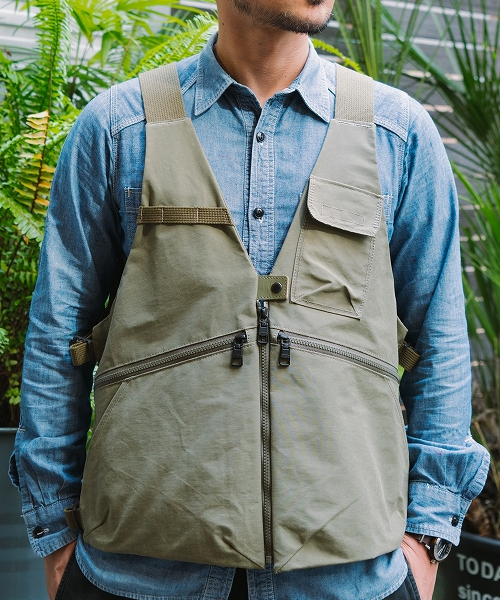 AS2OV / アッソブ SHRINK NYLON CAMP VEST 3-GY(503478577) | AS2OV