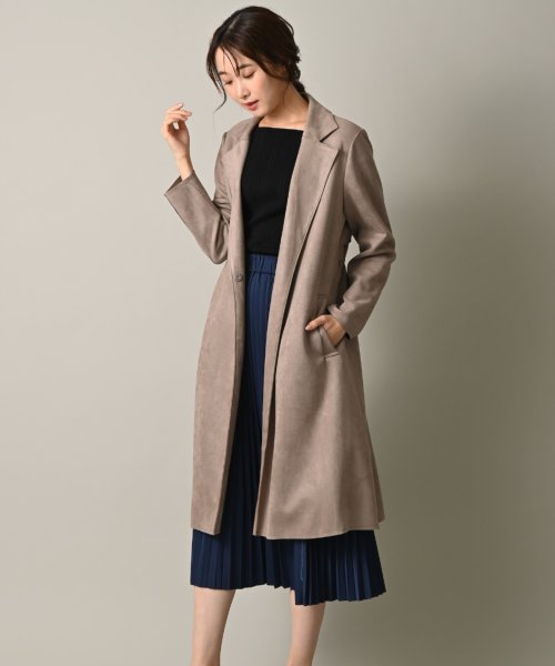 セール 40 Off ストレッチフェイクスエードコート インタープラネット Interplanet D Fashion