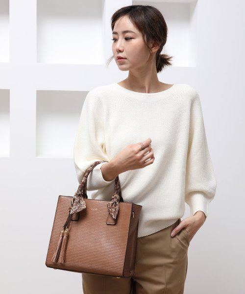 スカーフ付リザードアオリスクエアトート アングリッド バッグ Ungrid Bag D Fashion スカーフ付リザードアオリスクエアトート アングリッド バッグ Ungrid Bag D Fashion