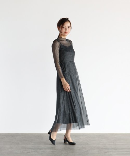 Kaene ラメチュールワンピース ラシュッド Lasud D Fashion