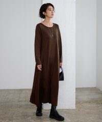 ur's/ボートネックロングニットワンピース/503496623