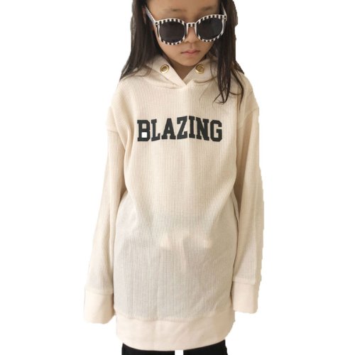240 09 キッズ 子供服 チュニック トップス パーカー プルオーバー フード 女の子 ガールズ プリント ロ ネクストウォール Next Wall D Fashion