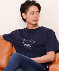 CavariA/CavariA Tシャツ メンズ 半袖 ブランド プリント カットソー ホワイト ネイビー ブラック 黒 白 紺 ユニセックス クルーネック M L XL/503512799