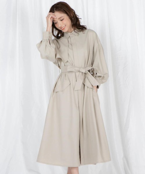 セール 大きいサイズ ワンピースコート 2way 洗濯機で洗える クイーンズコート 大きいサイズ Queens Court Lsize D Fashion