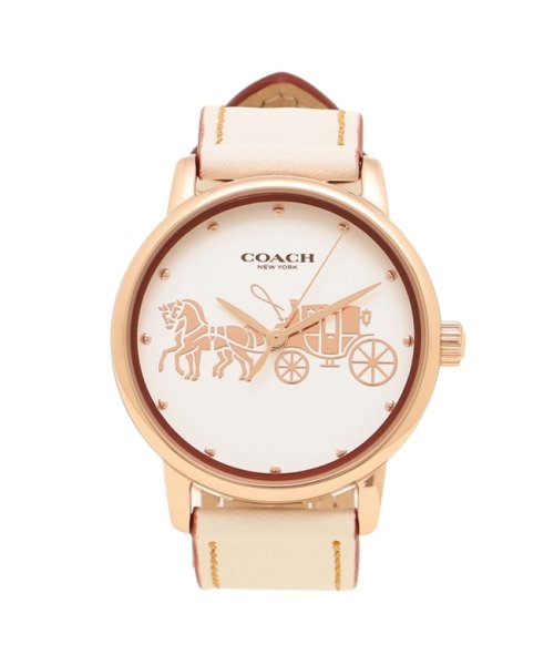 コーチ 腕時計 レディース Coach ホワイト ローズゴールド コーチ Coach D Fashion