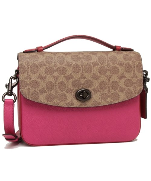 コーチ ショルダーバッグ レディース Coach V5p34 カーキ ピンク コーチ Coach D Fashion