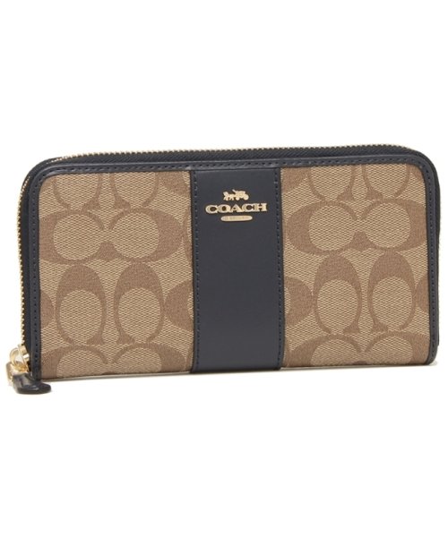 コーチ 長財布 アウトレット レディース Coach Imdt3 カーキ ネイビー コーチ Coach D Fashion