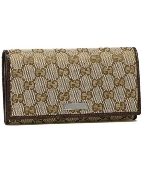 グッチ 財布 レディース Gucci 244946 Ky9ir 9643 Metal Bar 長財布 Beige Ebony Cacao 503521681 グッチ Gucci D Fashion