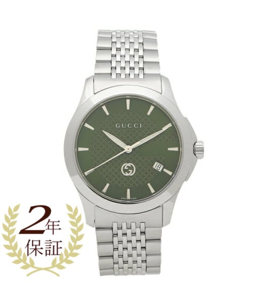 グッチ 腕時計 メンズ Gucci Ya シルバー グリーン グッチ Gucci D Fashion