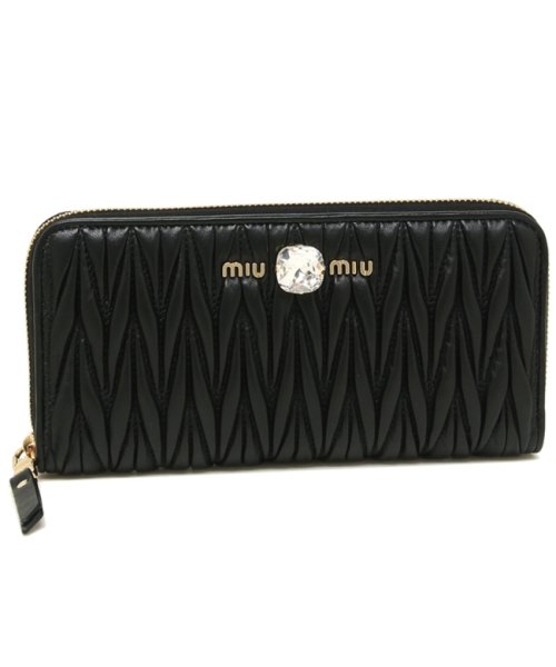 ミュウミュウ 長財布 レディース Miu Miu 5ml506 2d3y F0002 ブラック ミュウミュウ Miumiu D Fashion