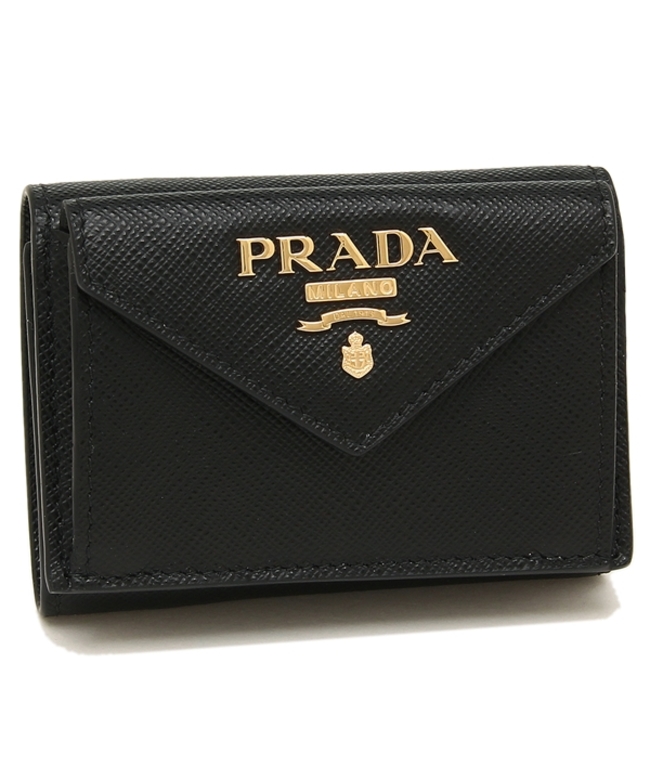 セール】プラダ 折財布 レディース PRADA 1MH021 QWA F0002 ブラック