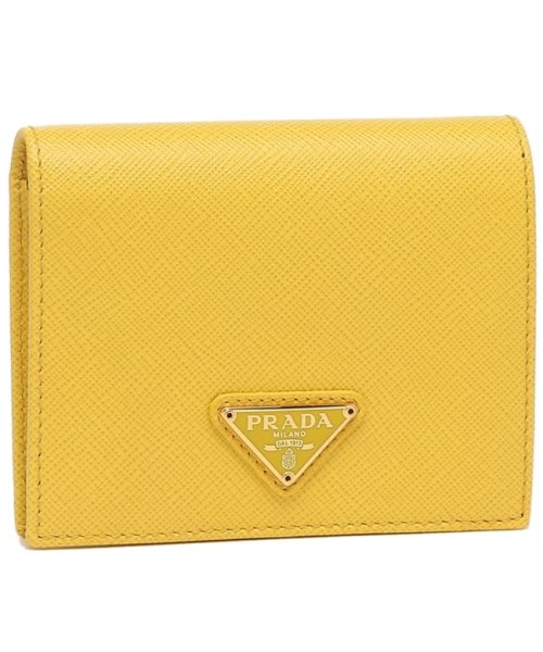 セール プラダ 折財布 レディース Prada 1mv4 Qhh F0377 イエロー プラダ Prada D Fashion