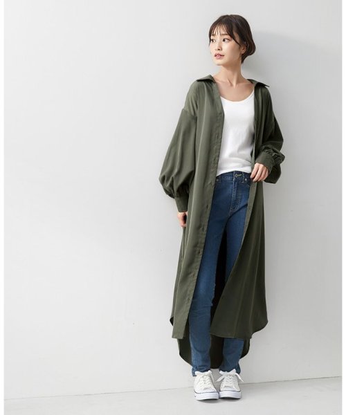 セール ボリューム袖とろみシャツワンピース Happy急便 By Verita Jp Happy Exp D Fashion