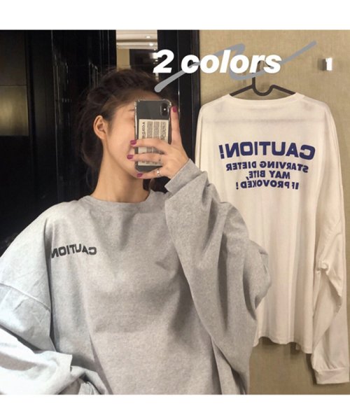 セール Tシャツ レディース 長袖 カットソー おしゃれ ロゴ オーバーサイズ 大きいサイズ ゆったりtシャツ ミニミニストア Miniministore D Fashion