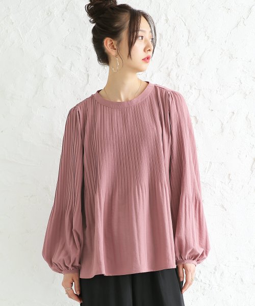 総プリーツフレアブラウス オシャレウォーカー Osharewalker D Fashion