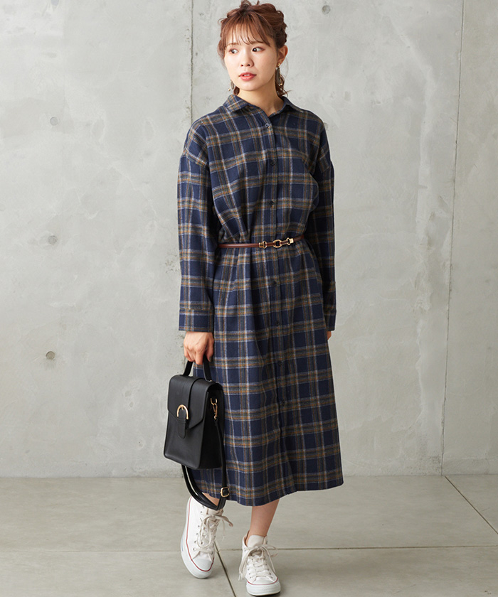 セール チェックシャツワンピース ナイスクラップ アウトレット Nice Claup Outlet D Fashion セール チェックシャツワンピース ナイスクラップ アウトレット Nice Claup Outlet D Fashion