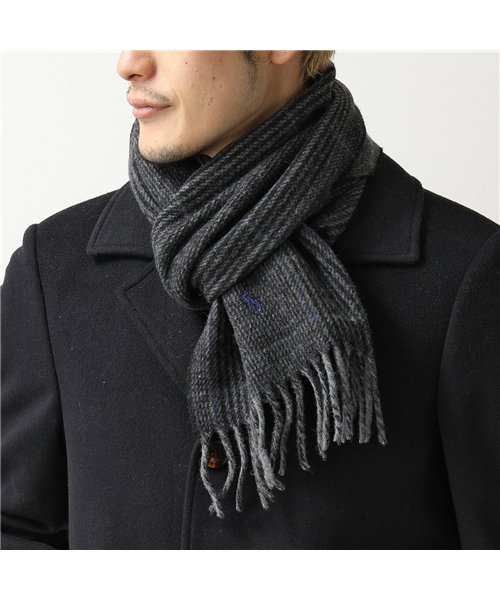 セール Ralph Lauren ラルフローレン Pc0439 マフラー ストール チェック 柄 ウール混 ダブルフェイス メンズ ポロラルフローレン Polo Ralph Lauren D Fashion