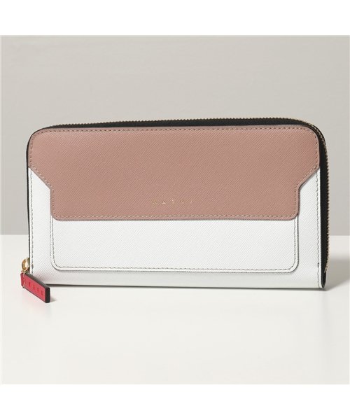 クーポン セール 16 Off Marni マルニ Pfmoe11u08 Lv5 サフィアーノ レザー ラウンドファスナー 長財布 バイカラー Z323m レディース マルニ Marni D Fashion