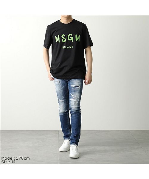 MSGM新品　MSGM メンズ　バックプリント　ロゴ　Tシャツ　グレー　XS 半袖