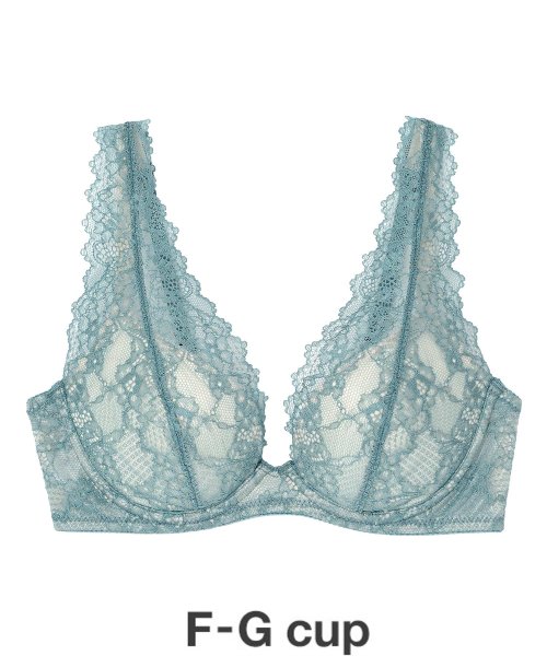 Amphi 寄せる Just Fit ラッセルレース フルカバレッジ モールドブラジャー F G アンフィ Amphi D Fashion