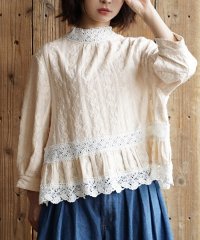 MIMIMEMETE/【TVドラマ着用】刺繍レース クラシカルAラインブラウス/503545012