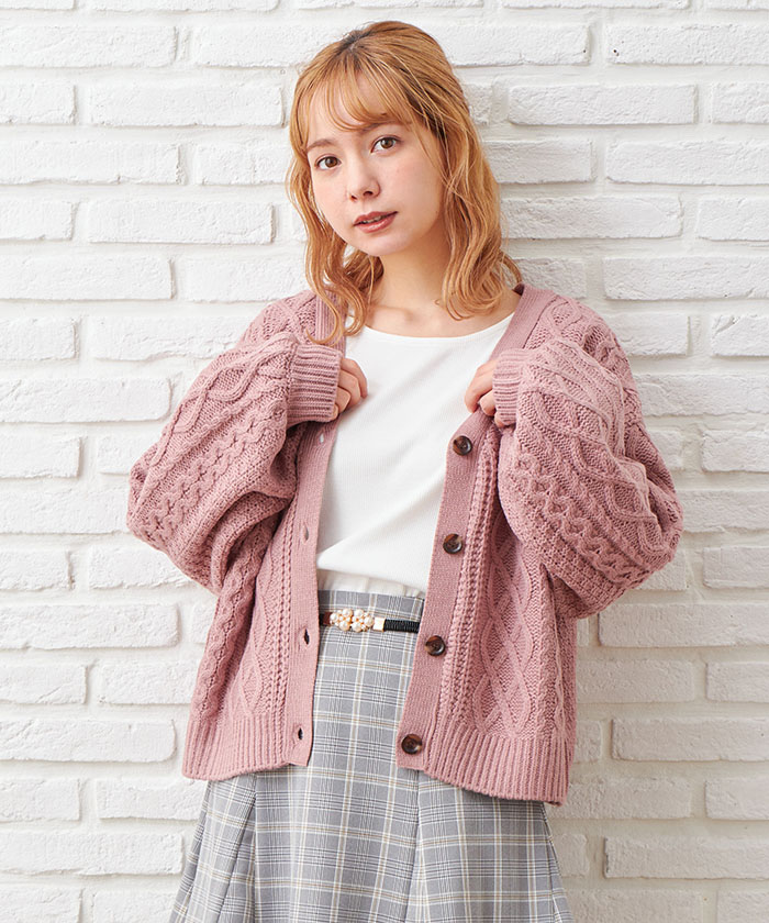 セール 61%OFF】イング INGNI 3Gケーブルショートカーデ