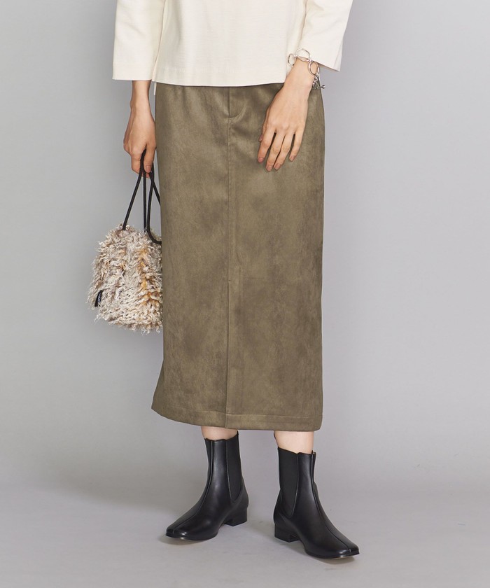 セール 30%OFF】BY フェイクスエードハイウエストタイトスカート