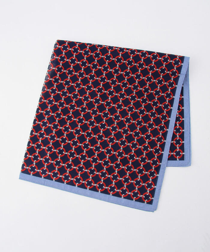 ブランド　ハンカチーフ　未使用品（デッドストック） DEADSTOCK】Early 20th Century Dutch Cotton Handmade Printed