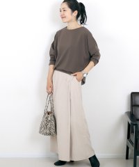 Aletta vita/7分袖ポンチボートネックコクーンプルオーバー/503559493