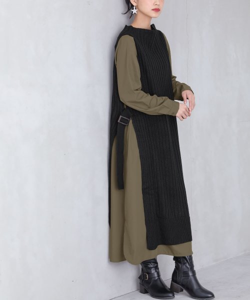 セール シャツドッキングニットワンピース オシャレウォーカー Osharewalker D Fashion セール シャツドッキングニットワンピース オシャレウォーカー Osharewalker D Fashion