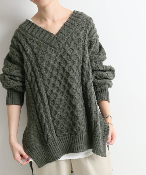 セール 30 Off Alderney アルダニー Vネックケーブルニット 503572666 スローブ イエナ Slobe Iena D Fashion