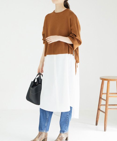 セール ニットレイヤードワンピース ビス Vis D Fashion セール ニットレイヤードワンピース ビス Vis D Fashion