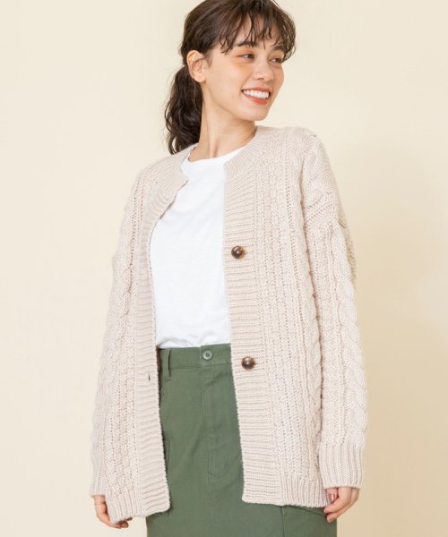 セール ローゲージケーブル編みカーディガン コーエン Coen D Fashion セール ローゲージケーブル編みカーディガン コーエン Coen D Fashion