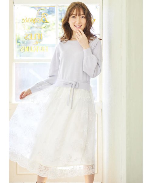 セール 50 Off レースドッキングニットワンピース ミッシュマッシュ Misch Masch D Fashion