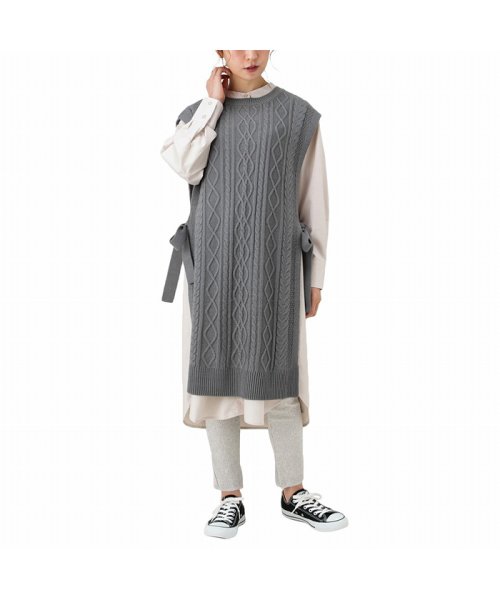 クーポン Navy ネイビー ロングニットベスト 213 マックハウス レディース Mac House Women D Fashion クーポン Navy ネイビー ロングニットベスト 213 マックハウス レディース Mac House Women D Fashion