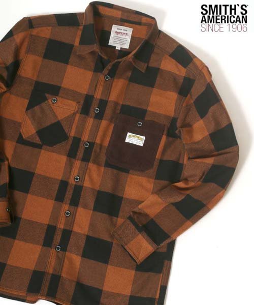 セール Lazar Smith S American スミスアメリカン ネルブロックチェックシャツ ラザル Lazar D Fashion