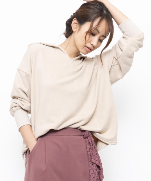 セール レディース トップス ピーチ裏毛 Vネック パーカー プルオーバー カットソー ミリアンデニ Mili An Deni D Fashion セール レディース トップス ピーチ裏毛 Vネック パーカー プルオーバー カットソー ミリアンデニ Mili An Deni D Fashion