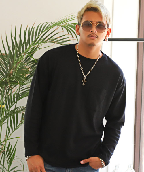 ラグスタイル LUXSTYLE 胸ポケットクルーネックロンT/ロンT ラグスタイル LUXSTYLE 胸ポケットクルーネックロンT/ロンT