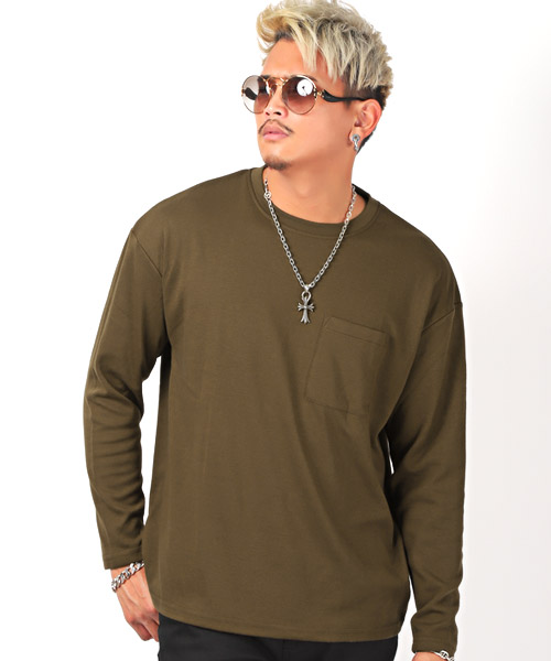 ラグスタイル LUXSTYLE 胸ポケットクルーネックロンT/ロンT ラグスタイル LUXSTYLE 胸ポケットクルーネックロンT/ロンT
