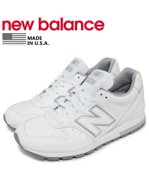 ニューバランス new balance 996 スニーカー メンズ Dワイズ MADE IN USA 30周年記念 ホワイト 白 M996MUB  (503583904) | ニューバランス(newbalance) - d fashion