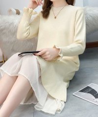 shoppinggo/ニットワンピース レディース 秋冬 マキシ丈ワンピース きれいめ 長袖 無地 結婚式ドレス 上品/503585254