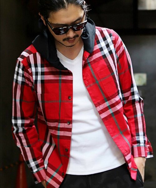 セール ツイルビッグチェックシャツパーカ ラトルトラップ Rattle Trap D Fashion セール ツイルビッグチェックシャツパーカ ラトルトラップ Rattle Trap D Fashion