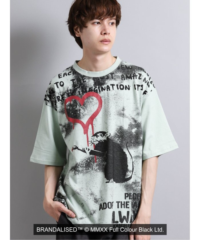 BRANDALISED × SD Love Rat クルーネック半袖Tシャツ(503591580 