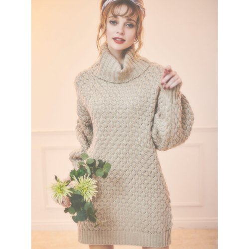 セール ニットツィードオフタートルワンピース ロイヤルパーティー Royal Party D Fashion