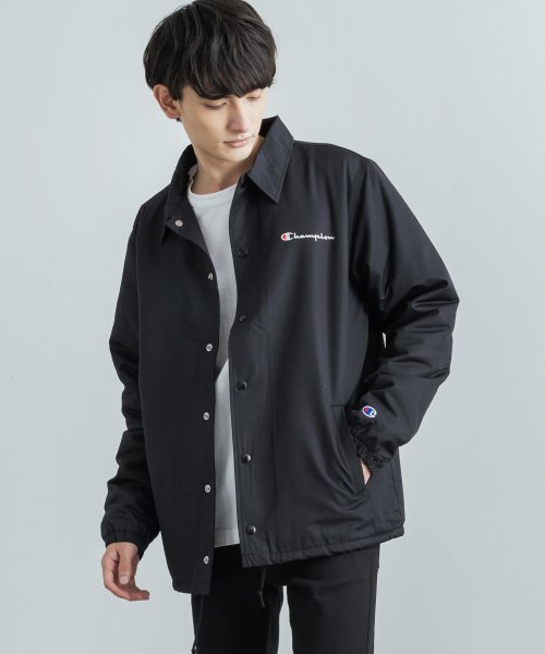 Champion チャンピオン コーチジャケット メンズ レディース 中綿 アウター ボア ロゴ 撥水 秋冬 無地 保温性 防寒 シンプル Action Sty ロッキーモンロー Rocky Monroe D Fashion