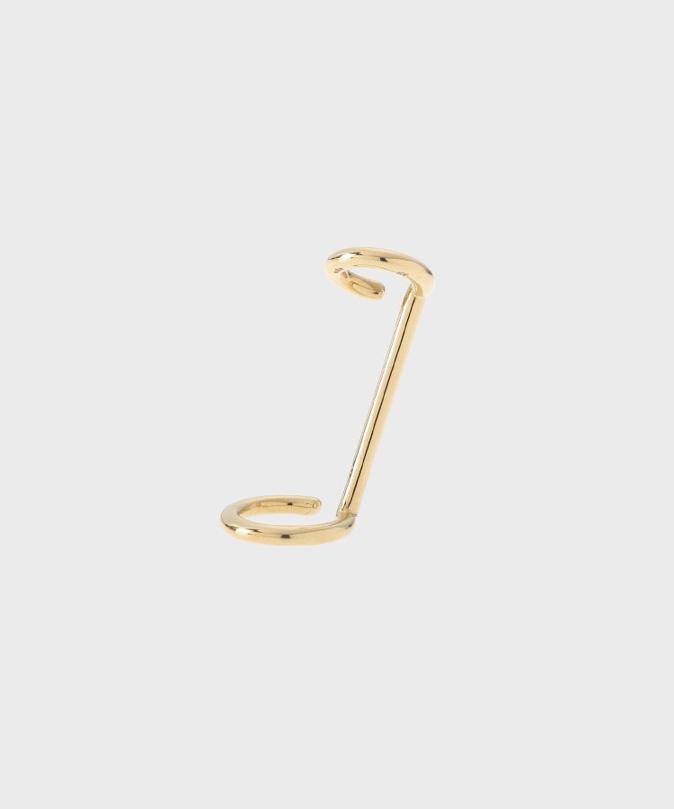 COCOSHNIK ダブルフープ　イヤカフピアス(片耳) K10ダブルフープ イヤーカフピアス（片耳用）（ピアス