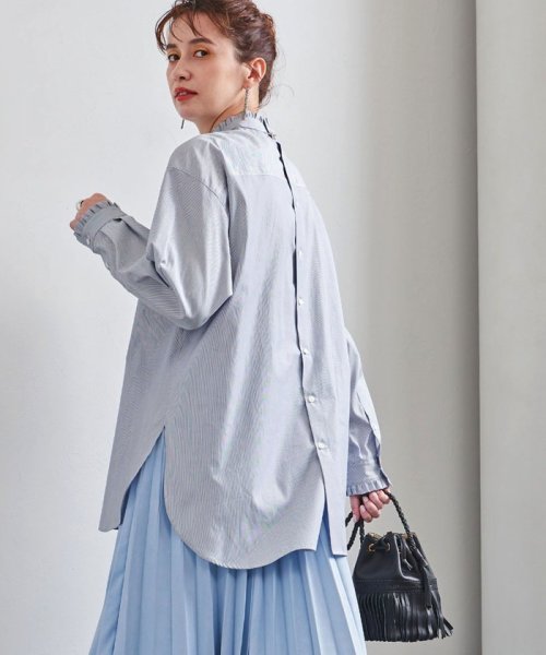 Uwsc スタンドカラー フリル ブラウス ユナイテッドアローズ United Arrows D Fashion Uwsc スタンドカラー フリル ブラウス ユナイテッドアローズ United Arrows D Fashion