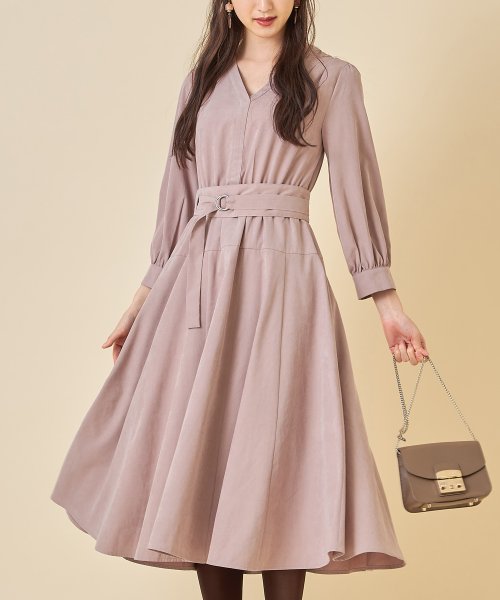 サッシュベルト付きｖネックワンピース トッコクローゼットリュクス Tocco Closet Luxe D Fashion
